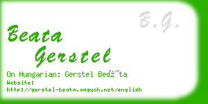 beata gerstel business card